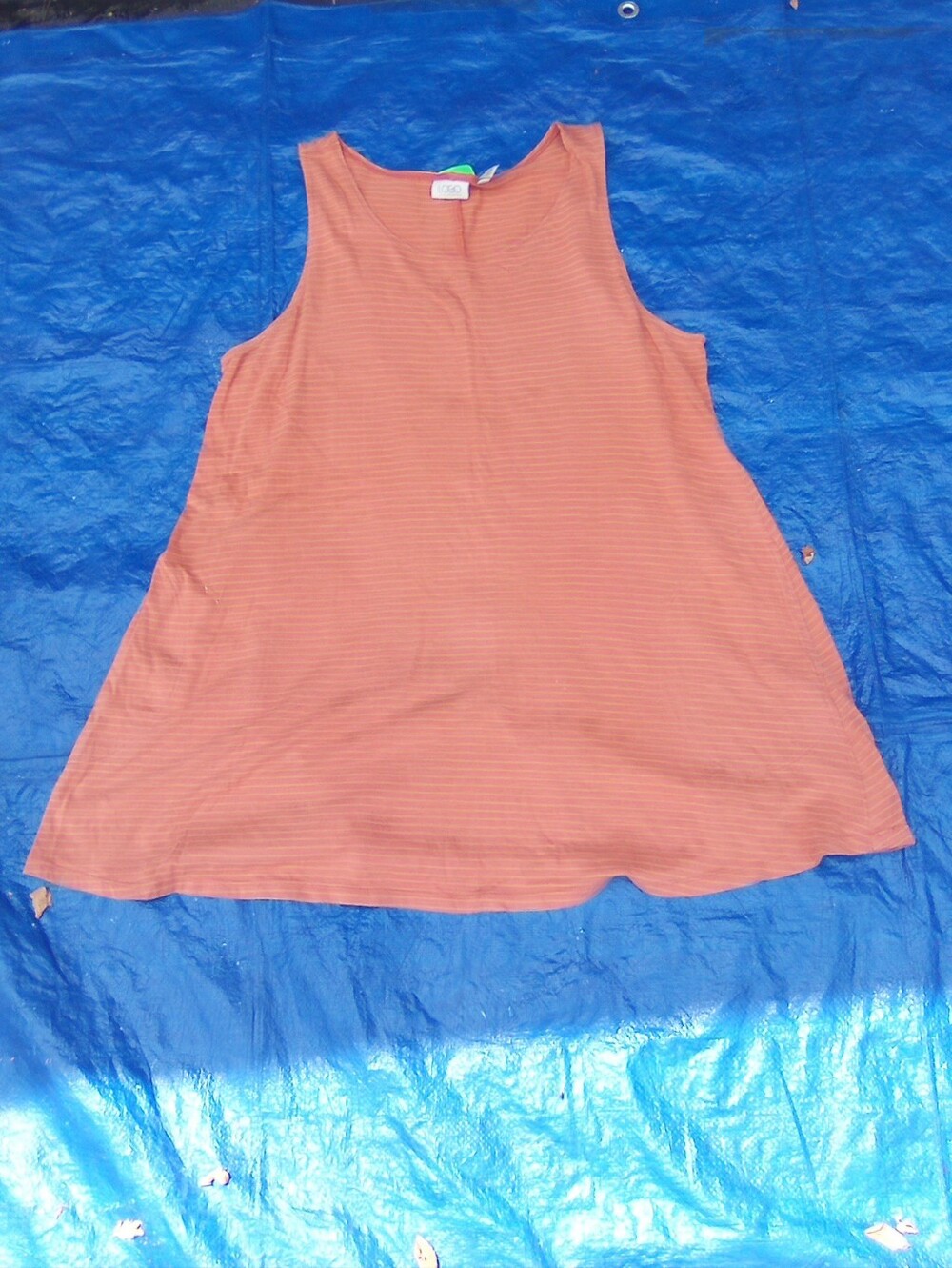 Logo Women's Sleeveless A-Line Tank Top in Rust